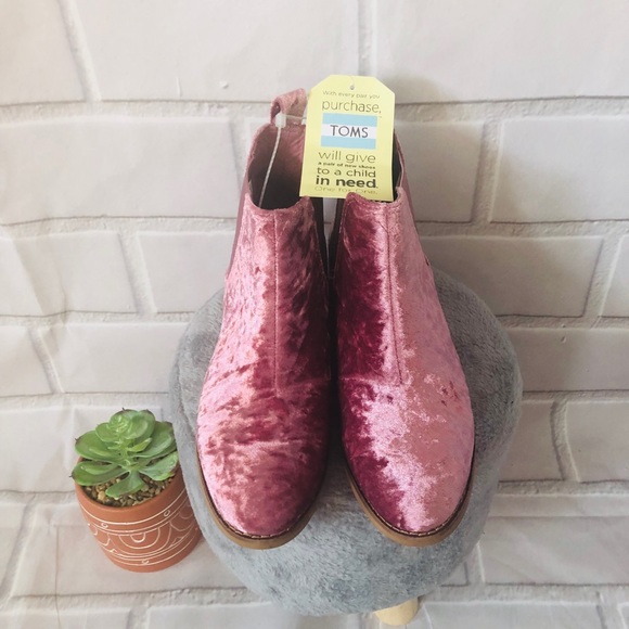 ✂️👀FINAL PRICE-TOMS ELLA FADED ROSE ANKLE BOOTIES - Picture 6 of 7